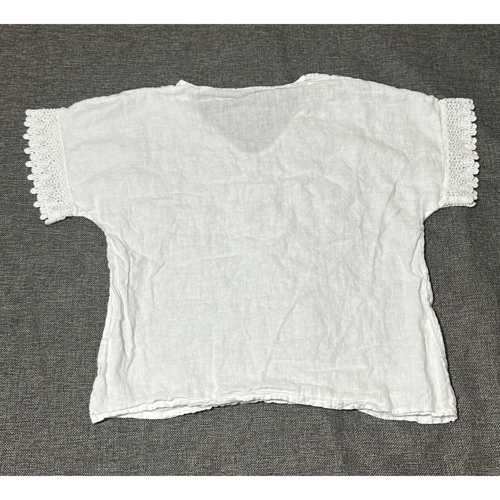 Spaziochic‎ Women's L Short Sleeve V Neck Blouse - Picture 6 of 6
